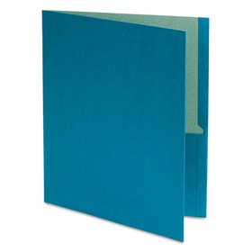 Oxford Earthwise OXF78502 Earthwise by Oxford 100% Recycled Paper Twin-Pocket Portfolio, 100-Sheet Capacity, 11 x 8.5, Blue, 25/Box