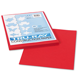 Pacon PAC102993 Tru-Ray Construction Paper, 76 lb Text Weight, 9 x 12, Holiday Red, 50/Pack