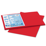 Pacon PAC102994 Tru-Ray Construction Paper, 76 lb Text Weight, 12 x 18, Holiday Red, 50/Pack