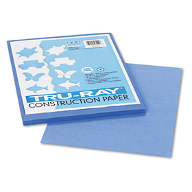 PACON CORPORATION PAC103022 Tru-Ray Construction Paper, 76 lb Text Weight, 9 x 12, Blue, 50/Pack