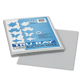 PACON CORPORATION PAC103027 Tru-Ray Construction Paper, 76 Lbs., 9 X 12, Gray, 50 Sheets/pack