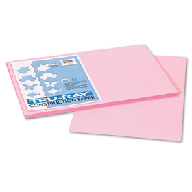 Pacon PAC103044 Tru-Ray Construction Paper, 76 Lbs., 12 X 18, Pink, 50 Sheets/pack