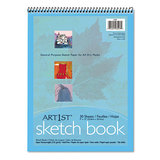 PACON CORPORATION PAC103207 Artist's Sketch Book, Unruled, 80lb, 9 X 12, White, 30 Sheets