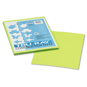 PACON CORPORATION PAC103423 Tru-Ray Construction Paper, 76 lb Text Weight, 9 x 12, Brilliant Lime, 50/Pack