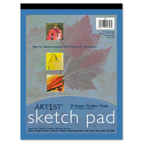 Pacon PAC4746 Art1st Sketch Pad, 60-Lbs. Heavyweight Drawing Paper. 9" X 12", 50 Sheets