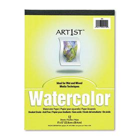 PACON CORPORATION PAC4910 Artist Watercolor Paper Pad, 9 X 12, White, 12 Sheets