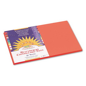 SunWorks PAC6607 SunWorks Construction Paper, 50 lb Text Weight, 12 x 18, Orange, 50/Pack
