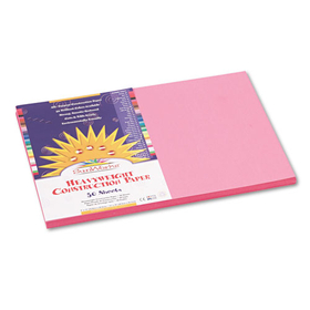 PACON CORPORATION PAC7007 Construction Paper, 58 Lbs., 12 X 18, Pink, 50 Sheets/pack