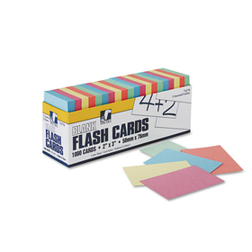 Pacon PAC74170 Blank Flash Card Dispenser Boxes, 2 x 3, Assorted, 1,000/Pack