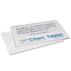 Pacon PAC74720 Chart Tablets, Presentation Format (1.5" Rule), 24 x 16, White, 25 Sheets