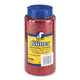 Pacon PAC91740 Spectra Glitter, 0.04 Hexagon Crystals, Red, 16 oz Shaker-Top Jar