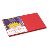 PACON CORPORATION PACP6107 Construction Paper, 58 Lbs., 12 X 18, Red, 50 Sheets/pack