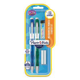 Paper Mate PAP1799404 Clearpoint Elite Mechanical Pencils, 0.7 mm, HB (#2), Black Lead, Blue and Green Barrels, 2/Pack