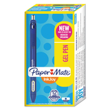 Paper Mate 1951721 InkJoy Gel Retractable Pen, 0.7mm, Blue Ink, Dozen