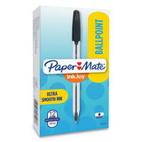 Paper Mate PAP2013154 InkJoy 50ST Ballpoint Pen, Stick, Medium 1 mm, Black Ink, Clear Barrel, Dozen