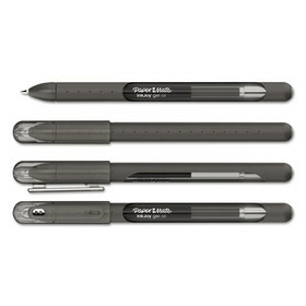 Paper Mate PAP2022985 InkJoy Gel Pen, Stick, Medium 0.7 mm, Black Ink, Smoke Barrel, Dozen