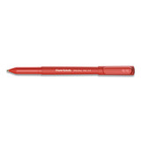 Paper Mate PAP2124517 Write Bros. Ballpoint Pen, Stick, Fine 0.8 mm, Red Ink, Red Barrel, Dozen