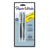 Paper Mate PAP2128211 Advanced Mechanical Pencils, 0.5 mm, HB (#2), Black Lead, Black; Gray Barrel, 2/Pack