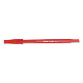 Paper Mate Liquid Paper 3321131C Write Bros. Stick Ballpoint Pen, Medium 1mm, Red Ink/Barrel, Dozen