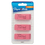 Paper Mate PAP70502 Pink Pearl Eraser, For Pencil Marks, Rectangular Block, Medium, Pink, 3/Pack, Price/PK