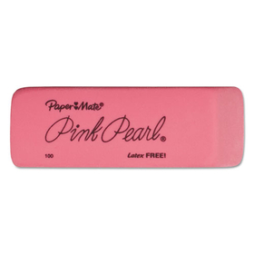 Paper Mate PAP70502 Pink Pearl Eraser, For Pencil Marks, Rectangular Block, Medium, Pink, 3/Pack