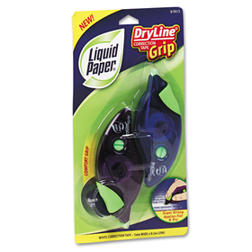 Paper Mate PAP87813 Dryline Grip Correction Tape, 1/5" X 335", Blue/purple Dispensers, 2/pack