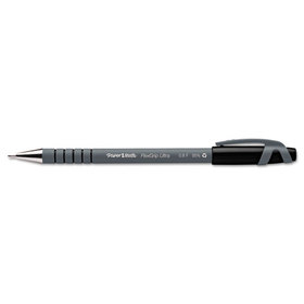 SANFORD INK COMPANY PAP9680131 FlexGrip Ultra Recycled Ballpoint Pen, Stick, Fine 0.8 mm, Black Ink, Gray Barrel, Dozen