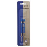 Parker 1950364 Refill for Retractable Gel Ink Roller Ball Pens, Medium Point, Blue Ink, 2/Pack