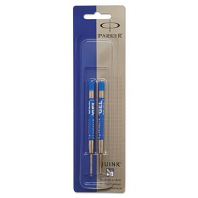Parker PAR1950364 Refill for Parker Retractable Gel Ink Roller Ball Pens, Medium Conical Tip, Blue Ink, 2/Pack