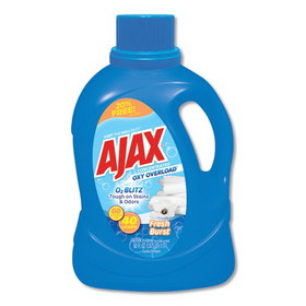 Ajax AJAXX37 Laundry Detergent Liquid, Oxy Overload, Fresh Burst Scent, 40 Loads, 60 oz Bottle, 6/Carton