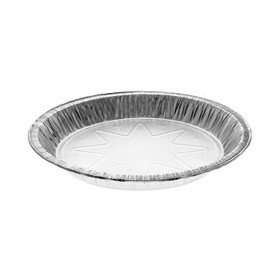 Reynolds PCT23045Y Round Aluminum Carryout Containers, 10" Diameter x 1.09"h, Silver, 400/Carton