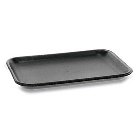 Pactiv Evergreen PCT51P902S Supermarket Tray, #2, 8.38 x 5.88 x 0.69, Black, Foam, 500/Carton