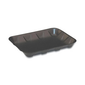 Pactiv Evergreen PCT51P904D Supermarket Tray, #4D, 9.58 x 7.08 x 1.25,  Black, Foam, 400/Carton