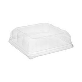 Pactiv Evergreen PCT75S20SDOME Recycled Container Lid, Dome Lid for 6 x 6 Brownie Container, 7.5 x 7.5 x 2.02, Clear, Plastic, 195/Carton