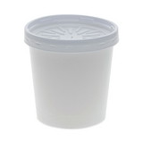 Pactiv Evergreen PCTD16RBLD Paper Round Food Container and Lid Combo, 16 oz, 3.75