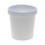 Pactiv Evergreen PCTD16RBLD Paper Round Food Container and Lid Combo, 16 oz, 3.75" Diameter x 3.88h", White, 250/Carton, Price/CT