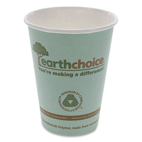 Pactiv PCTDPHC12EC EarthChoice Compostable Paper Cup, 12 oz, Teal, 1,000/Carton
