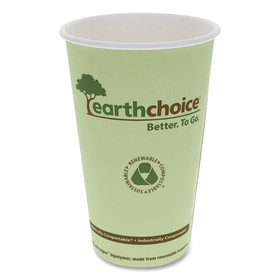 Pactiv PCTDPHC16EC EarthChoice Compostable Paper Cup, 16 oz, Green, 1,000/Carton