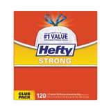 Hefty PCTE84562 Strong Tall Kitchen Drawstring Bags, 13 gal, 0.9 mil, 24
