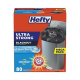 Hefty PCTE88352CT Ultra Strong BlackOut Tall-Kitchen Drawstring Bags, 13 gal, 0.9 mil, 23.75