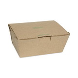 Pactiv Evergreen PCTNOB03KECTE EarthChoice Tamper Evident OneBox Paper Box, 6.54 x 4.5 x 3.25, Kraft, 160/Carton