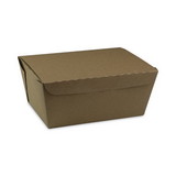 Pactiv Evergreen PCTNOB03KEC EarthChoice OneBox Paper Box, 66 oz, 6.5 x 4.5 x 3.25, Kraft, 160/Carton