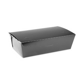 Pactiv Evergreen PCTNOB04SB EarthChoice OneBox Paper Box, 77 oz, 9 x 4.85 x 2.7, Black, 162/Carton