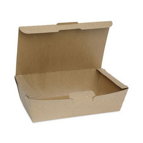 Pactiv Evergreen PCTNOB04SKECTE EarthChoice Tamper Evident OneBox Paper Box, 9.04 x 4.85 x 2.75, Kraft, 162/Carton
