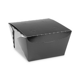 Pactiv Evergreen PCTNOB08B EarthChoice OneBox Paper Box, 46 oz, 4.5 x 4.5 x 3.25, Black, 200/Carton