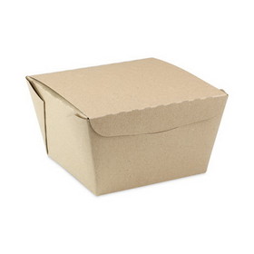 Pactiv Evergreen PCTNOB08KEC EarthChoice OneBox Paper Box, 46 oz, 4.5 x 4.5 x 3.25, Kraft, 200/Carton