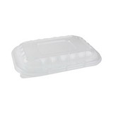 Pactiv Evergreen PCTYCNV9X6PPDL EarthChoice Entree2Go Takeout Container Vented Lid, 8.67 x 5.75 x 0.98, Clear, Plastic, 300/Carton