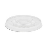 Pactiv Evergreen PCTYLS1FR Plastic Portion Cup Lid, Fits 0.5 oz to 1 oz Cups, Clear, 100/Sleeve, 25 Sleeves/Carton