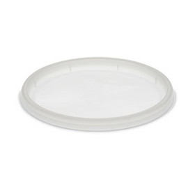 Pactiv Evergreen PCTYNL500 Newspring DELItainer Microwavable Container Lid, Recessed, 4.55" Diameter x 0.4" h, Translucent, Plastic, 480/Carton