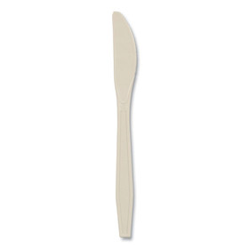 Pactiv PCTYPSMKTEC EarthChoice PSM Cutlery, Heavyweight, Knife, 7.5", Tan, 1,000/Carton